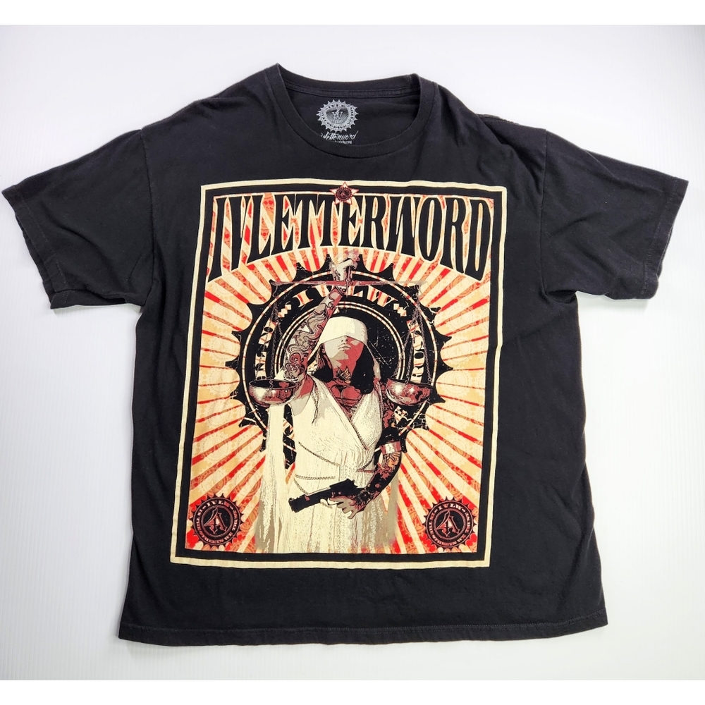 IV LETTER WORD print tee-shirt XL